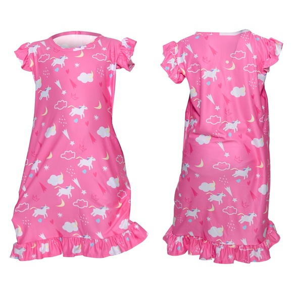 Trejaz Other - NWT Girls Nightgowns, Unicorn Princess Pajama Dresses for Girls Sleepwear
